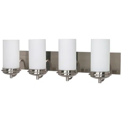 Nuvo Lighting Polaris; 4 Light; 30 In.; Vanity With Satin Frosted Glass Shades