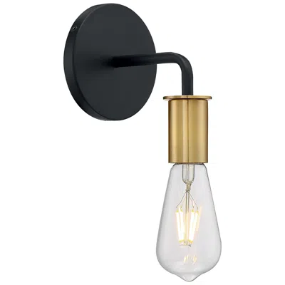 Nuvo Lighting Ryder 6 1/2" High Black And Brushed Brass Wall Sconce