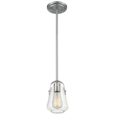 Nuvo Lighting Skybridge; 1 Light; Mini Pendant Fixture; Brushed Nickel Finish