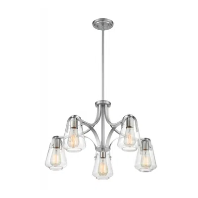 Nuvo Lighting Skybridge 27" Wide Brushed Nickel 5-light Chandelier