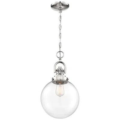Nuvo Lighting Skyloft; 1 Light; Pendant Fixture; Polished Nickel Finish With Clear Glass