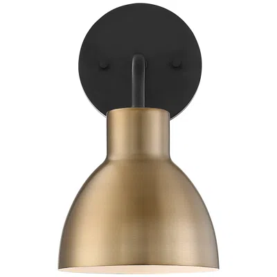 Nuvo Lighting Sloan; 1 Light; Vanity; Matte Black And Burnished Brass Finish