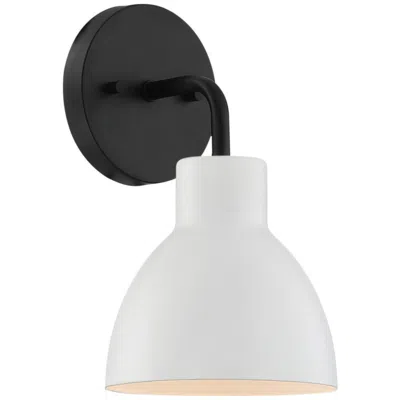 Nuvo Lighting Sloan; 1 Light; Vanity; Matte Black Finish With White Shade
