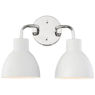 Nuvo Lighting Sloan; 2 Light; Vanity; Polished Nickel Finish With Matte White Shade