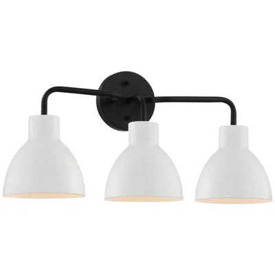 Nuvo Lighting Sloan 21 3/4" Wide 3-light Matte Black White Vanity Bath Light