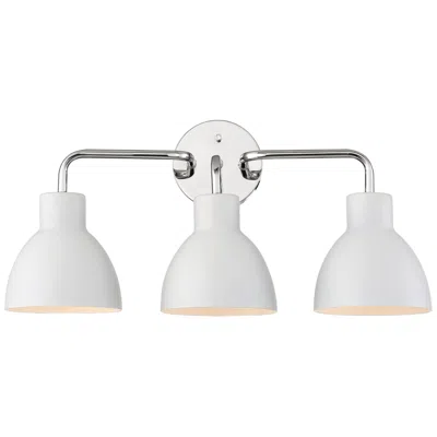 Nuvo Lighting Sloan; 3 Light; Vanity; Polished Nickel Finish With Matte White Shade