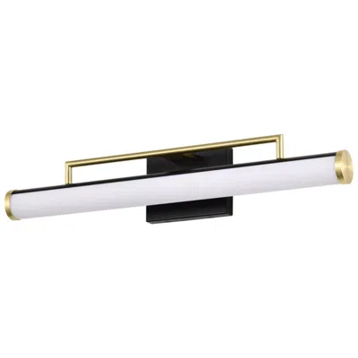 Nuvo Lighting Solano 24" Wide Matte Black And Brushed Brass Led Bath Light