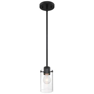 Nuvo Lighting Sommerset; 1 Light; Mini Pendant; Matte Black Finish W/ Clear Glass