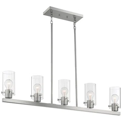 Nuvo Lighting Sommerset; 5 Light; Island Pendant Fixture; Brushed Nickel Finish