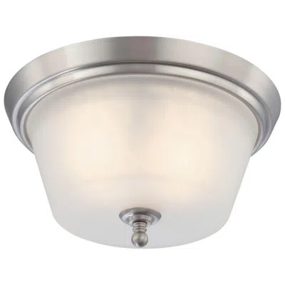 Nuvo Lighting Surrey; 2 Light; Flush Dome Fixture With Frosted Glass