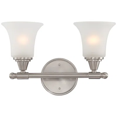 Nuvo Lighting Surrey; 2 Light; Vanity Fixture With Frosted Glass