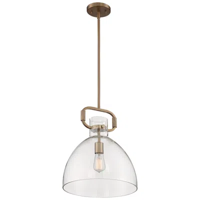 Nuvo Lighting Teresa; 1 Light; Bell Pendant Fixture; Burnished Brass Finish