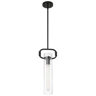 Nuvo Lighting Teresa; 1 Light; Cylinder Pendant Fixture; Matte Black Finish