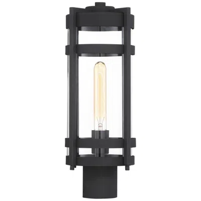Nuvo Lighting Tofino; 1 Light; Post Lantern; Textured Black Finish With Clear Glass