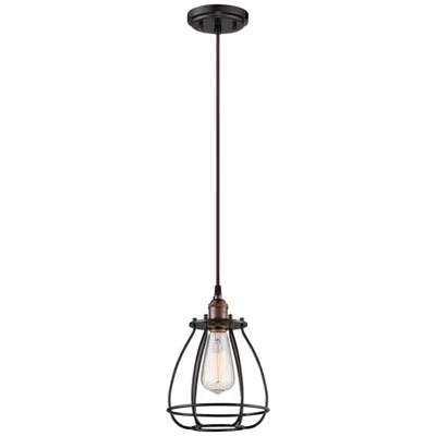 Nuvo Lighting Vintage; 1 Light; Caged Pendant; Vintage Lamp Included