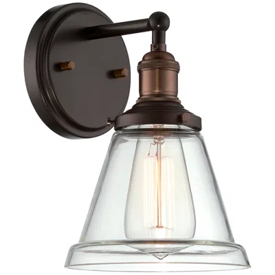 Nuvo Lighting Vintage 9 3/4" High Rustic Bronze Clear Glass Wall Sconce
