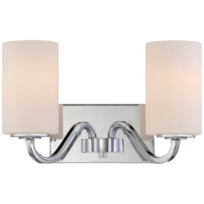Nuvo Lighting Willow; 2 Light; Vanity Fixture With White Glass