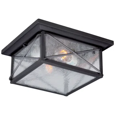 Nuvo Lighting Wingate; 2 Light; Outdoor Flush Fixture With Clear Seed Glass