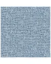 Nuwallpaper Navy Poplin Texture Peel & Stick Wallpaper