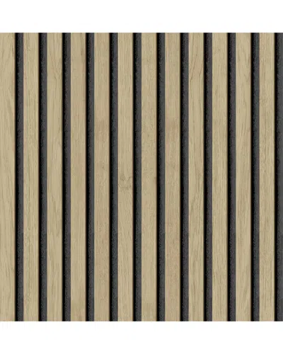 Nuwallpaper Oak Slat Wood Peel & Stick Wallpaper