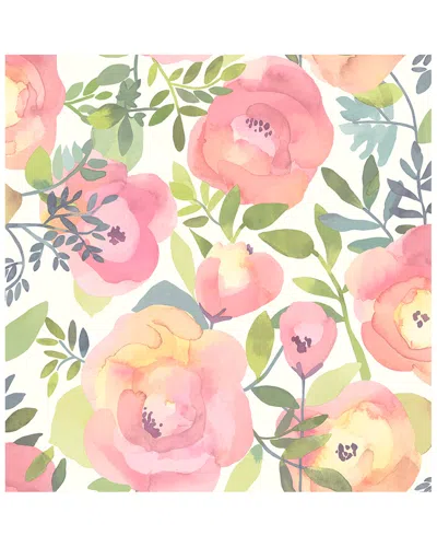 Nuwallpaper Peachy Keen Pink Peel & Stick Wallpaper