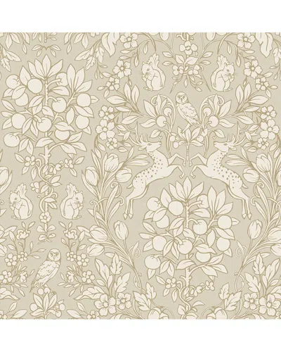 Nuwallpaper Taupe Enchanted Peel & Stick Wallpaper In Brown