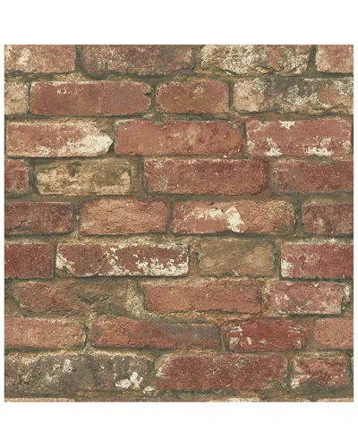 Nuwallpaper West End Brick Peel & Stick Wallpaper In Red