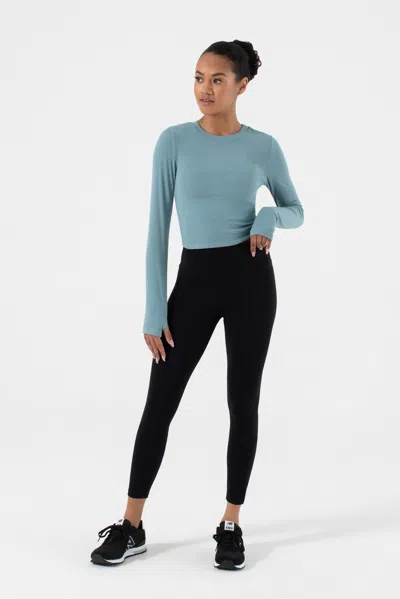 Nux Active Acacia Twist Back Long Sleeve In Blue
