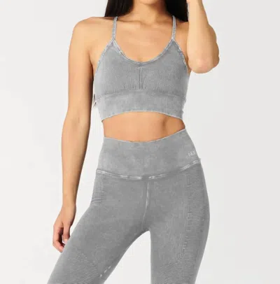 Nux One By One Bra In Stone Grey In Black