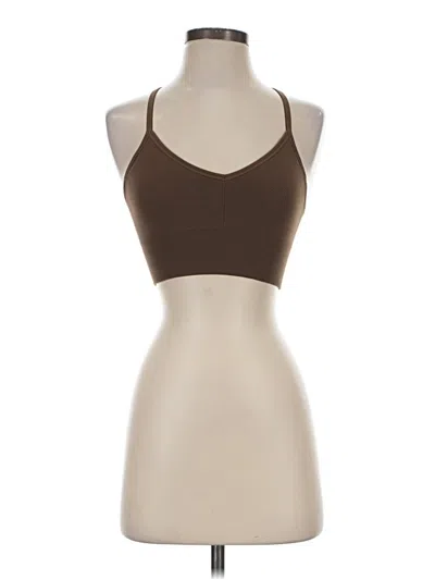 Pre-owned Nux Tank Top Brown Halter Neckline Tops