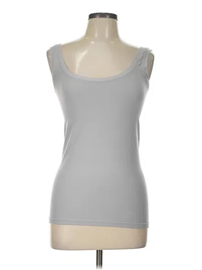 Pre-owned Nux Tank Top Gray Strapless Neckline Tops