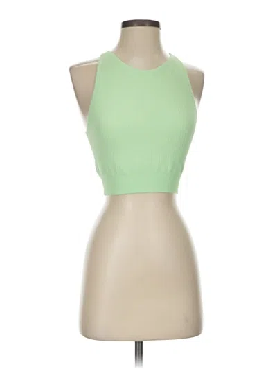 Pre-owned Nux Tank Top Green Halter Neckline Tops