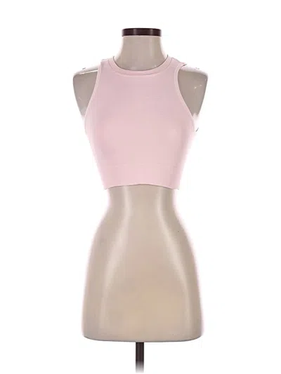 Pre-owned Nux Tank Top Pink Halter Neckline Tops