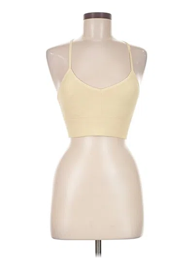 Pre-owned Nux Tank Top Yellow Halter Neckline Tops