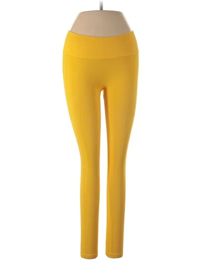 Pre-owned Nux Yoga Pants In Yellow