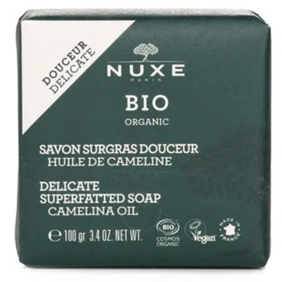 Nuxe Bio Organic Delicate Superfatted Soap Camelina Oil 3.4 oz Skin Care 3264680025860 In Camel / Green