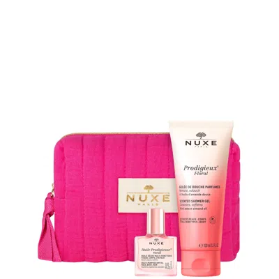 Nuxe Florale Shower Gel And Hp Oil Pink Pouch In White