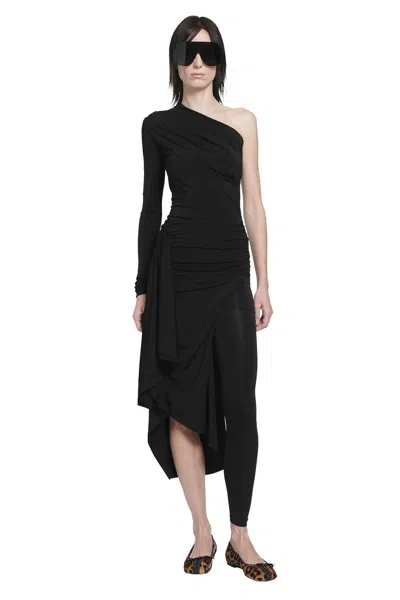 Nvl-garde Asymmetric Long Sleeve Leggings Dress In Animal Print