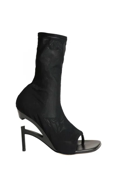 Nvl-garde Broken Heel Ankle Sock Sandal In Black