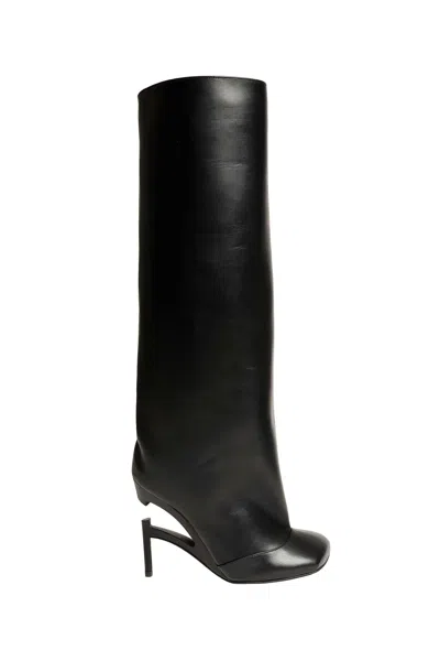 Nvl-garde Broken Heel Knee High Boots In Black