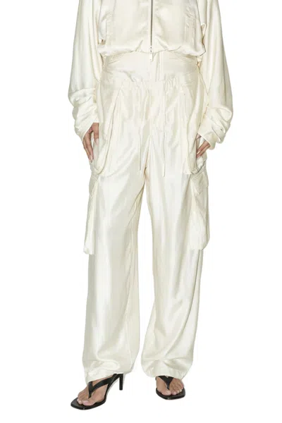 Nvl-garde Double Layer Cargo Pants In White