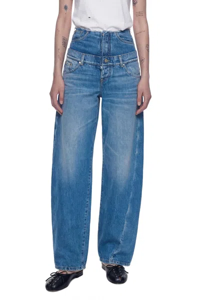 Nvl-garde Double Layer Jeans In Blue