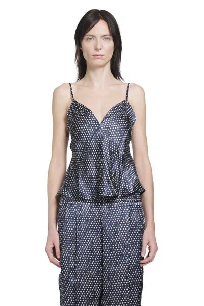 Nvl-garde Polkadot Silk Slip Tank In Black