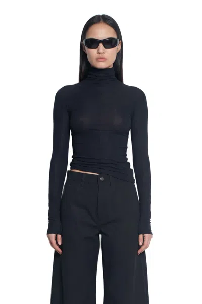 Nvl-garde Super High Neck L/s Top In Black