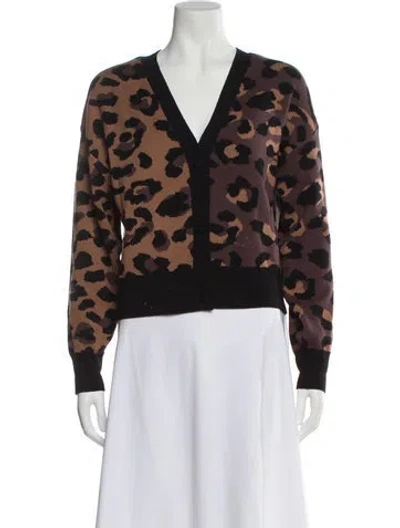 Pre-owned Nvlt Animal Print V-neck Sweater In Multi