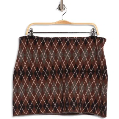 Nvlt Argyle Sweater Miniskirt In Multi