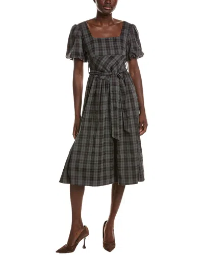 Nvlt Balloon Sleeve Midi Dress In Black