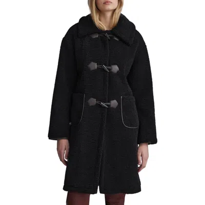 Nvlt Berber Fleece Toggle Coat In Black