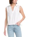 Nvlt Sleeveless Drawstring Hem Top In White