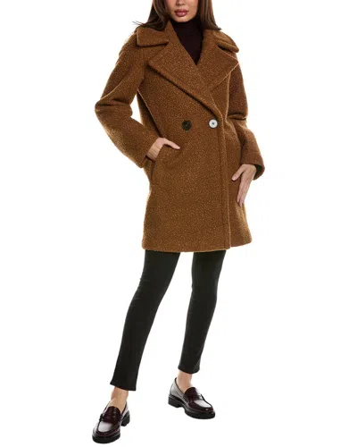 Nvlt Boucle Overcoat In Brown